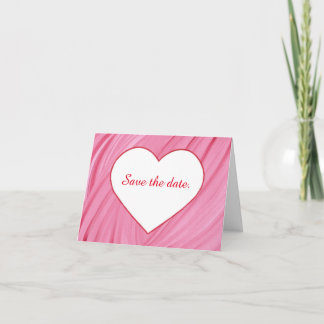 Corazón blanco en tarjetas de aviso de fecha de sa