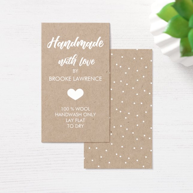 Corazón blanco hecho a mano con papel Kraft de amo (Escritorio)