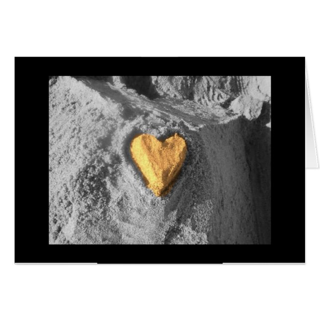 Corazón blanco y negro de la arena (Anverso (Horizontal))
