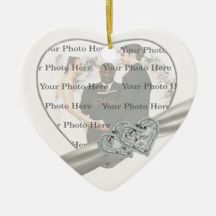 Corazón Boda blanco Ornamento cardíaco