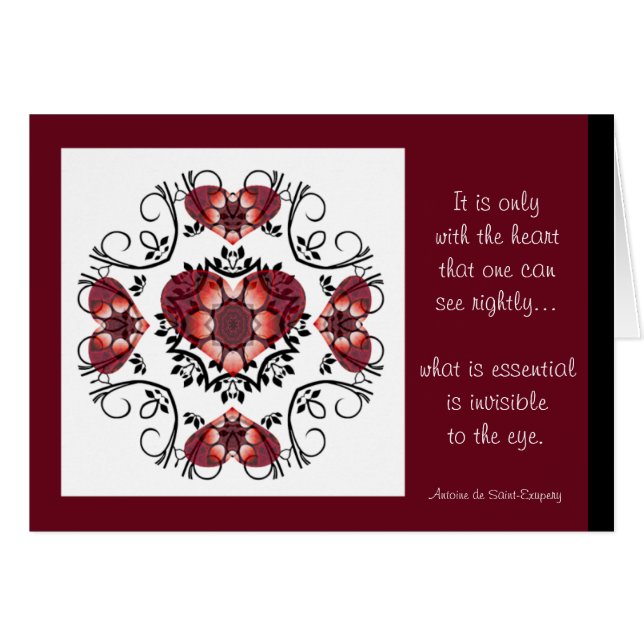 Corazón caleidoscópico Card.4 (Anverso (Horizontal))