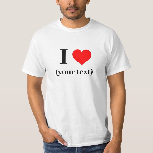 ¡CORAZÓN! Camiseta - Blanco - Personalizar (Anverso)