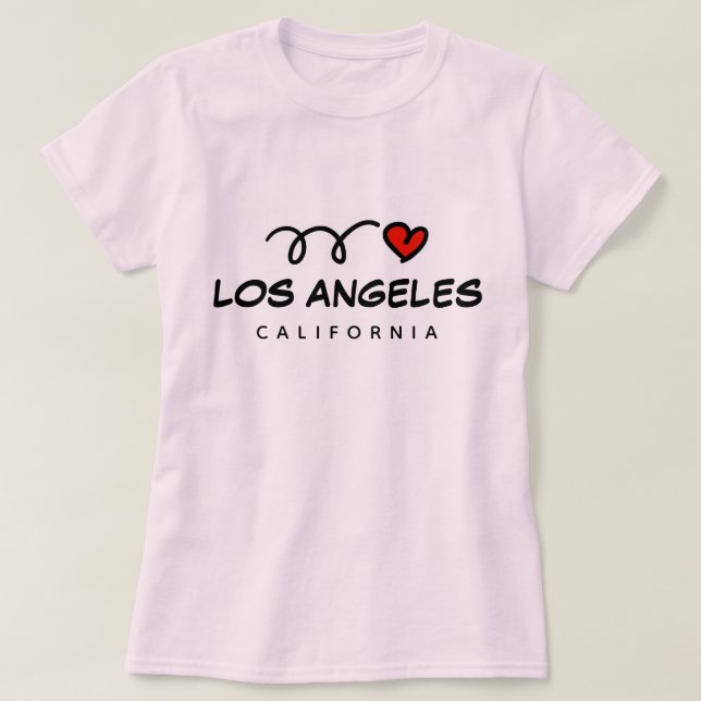 Corazón camiseta de Los Angeles California para mu (Diseño del anverso)
