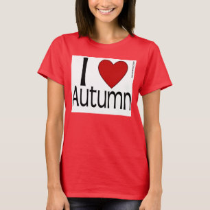 Corazón camiseta otoñal