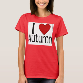 Corazón camiseta otoñal