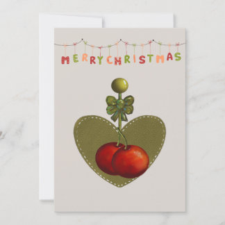 Corazón caprichoso de Navidad y adornos rojos Ca