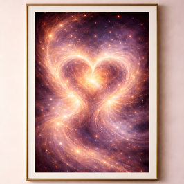 Corazón Celestial – Arte de Amor Cósmico Abstracto