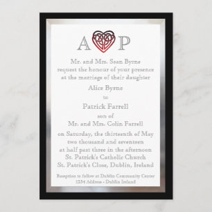 Corazón céltico - invitación de la boda
