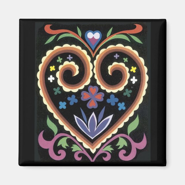 Corazón colorido - imán (Frente)