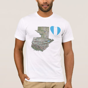 Corazón con bandera de Guatemala y camiseta con ma