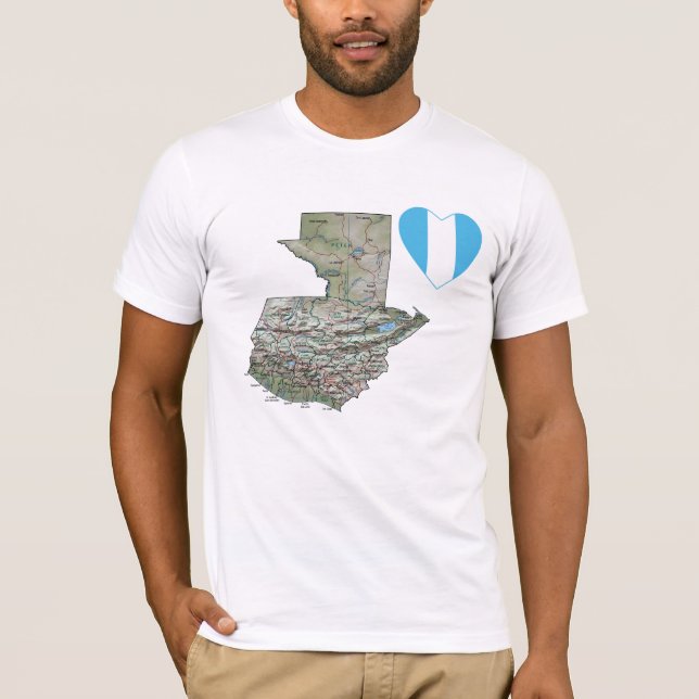 Corazón con bandera de Guatemala y camiseta con ma (Anverso)