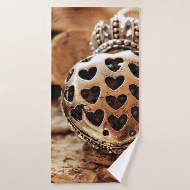 Corazón con corona (Toalla de baño)