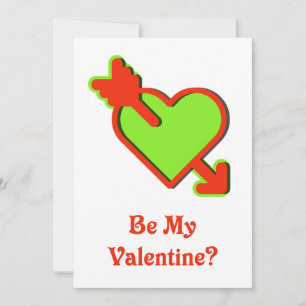 Corazón con flecha - Tarjeta de San Valentín