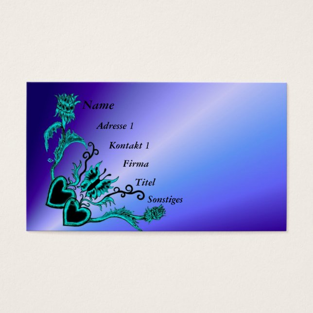 Corazón con flores y mariposa en arcoiris (Frente)