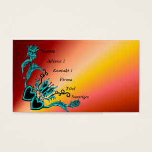 Corazón con flores y mariposa en arcoiris