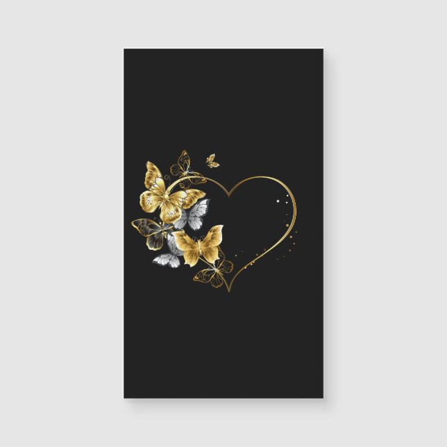 Corazón con mariposas doradas (Anverso)