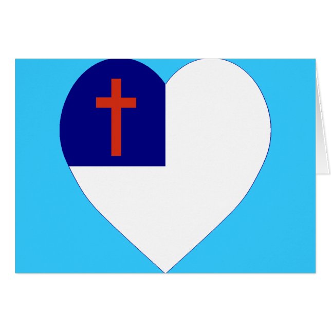Corazón cristiano de la bandera (Anverso (Horizontal))