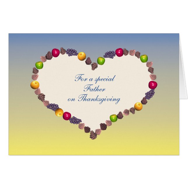 Corazón de Acción de Gracias - Por Padre (Anverso (Horizontal))