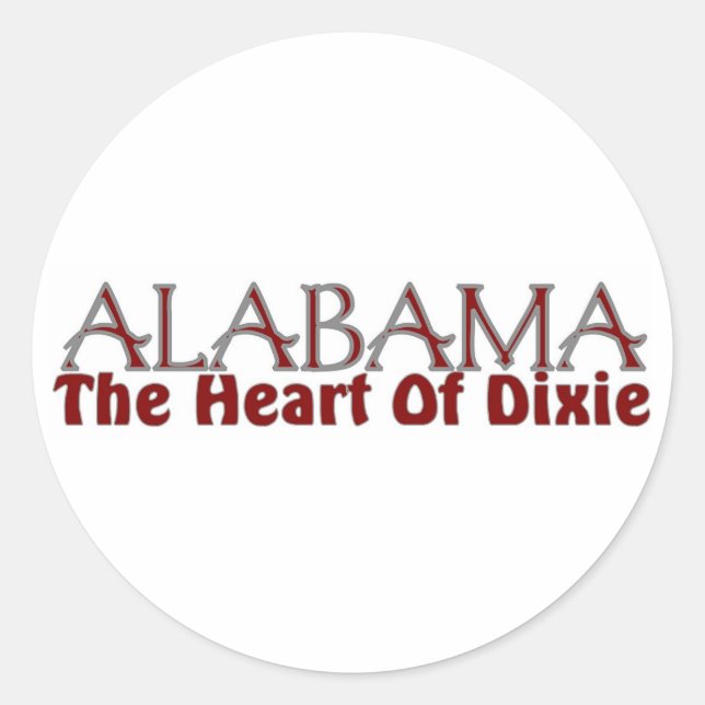 Corazón de Alabama, pegatinas de Dixie (Anverso)