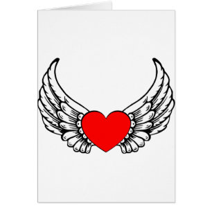 Corazón de alas rojas