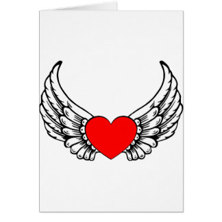 Corazón de alas rojas