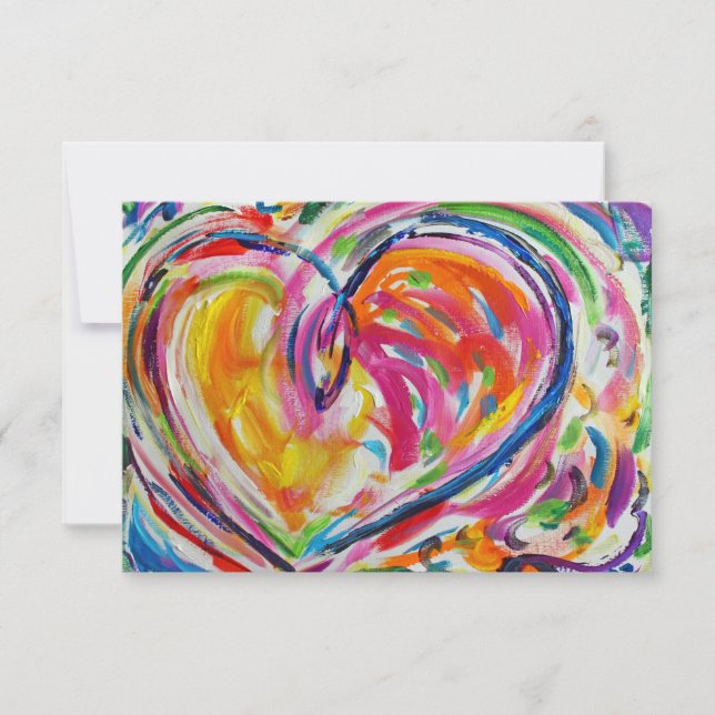 Corazón de alegría Personalizado invitaciones pequ (Anverso)