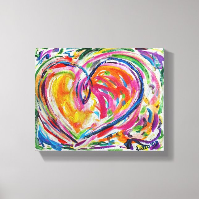Corazón de alegría pintura pintura pintura arte (Anverso)