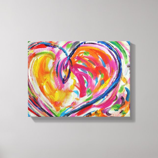 Corazón de alegría pintura pintura pintura arte (Anverso)