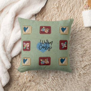 Corazón de almohada cálido y acogedor