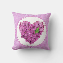 Corazón de almohada de flor de lilac