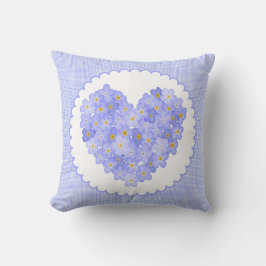 Corazón de almohada de flor olvidada