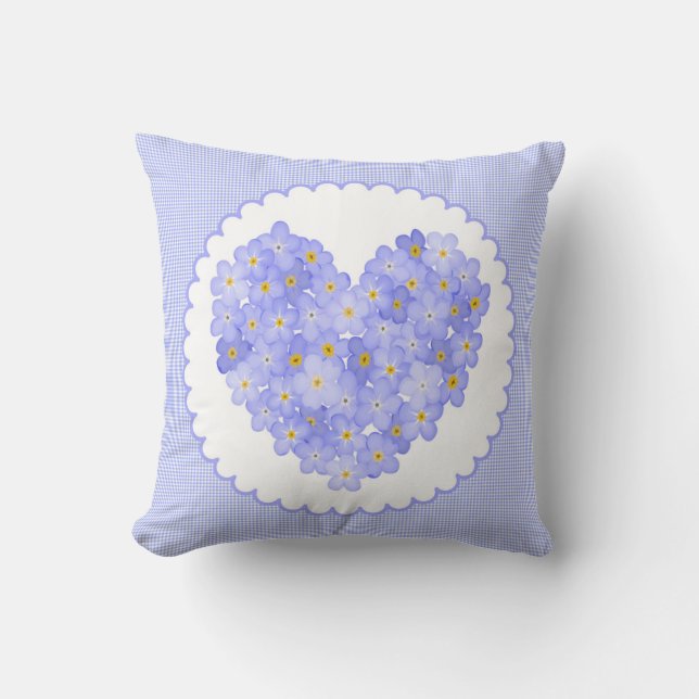 Corazón de almohada de flor olvidada (Anverso)