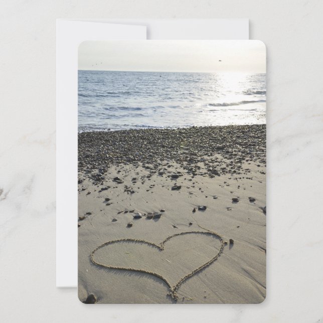 Corazón de amor en arena (Anverso)