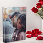 Corazón de Amor Foto Personalizada Bloque de Famil<br><div class="desc">Este diseño fue creado mediante arte digital. Simplemente reemplace la foto con la suya. Se puede personalizar haciendo clic en el botón personalizar y agregar texto,  imágenes o eliminar imágenes para personalizar.</div>