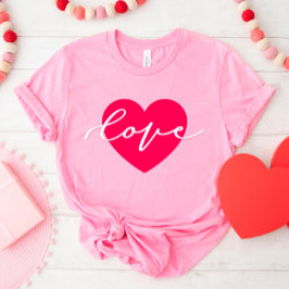 Corazón de amor guión lindo Camisa de San Valentín