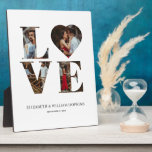 Corazón de amor personalizado 4 foto placa vertica<br><div class="desc">Diseño moderno y elegante impreso Estilo personalizado de corazón de amor 4 Foto de placa vertical que se puede personalizar con tu texto. Haga clic en el botón "Personalizar" y utilice nuestra herramienta de diseño para modificar esta plantilla. Visita la tienda de Diseño de Arte Gráfico para ver otros productos...</div>