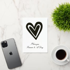 Corazón de amor romántico para siempre