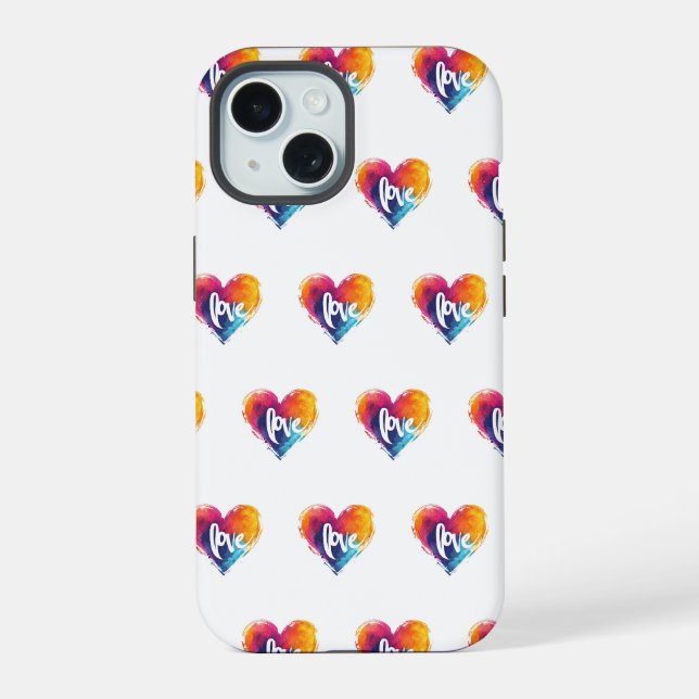 Corazón de Arcoíris Eslogan de Amor (Reverso )