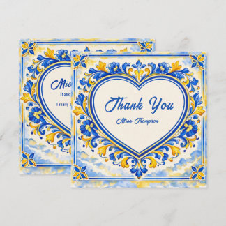 💙 Corazón de Azulejo Baldosa de Agradecimiento