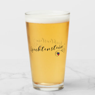 Corazón de bandera de Liechtenstein