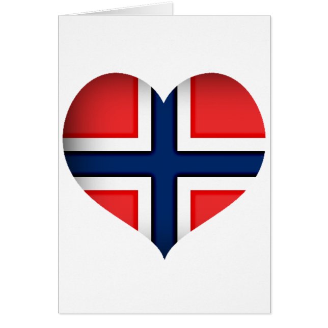 Corazón de bandera de Noruega (Frente)