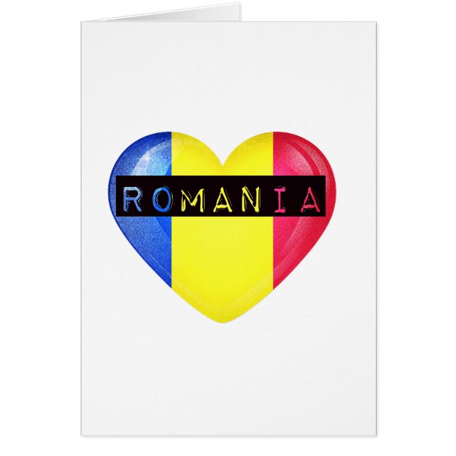 Corazón de bandera de Rumania (Frente)