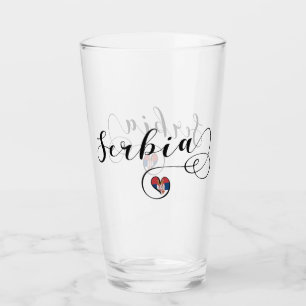 Corazón de bandera de Serbia, República Srbija