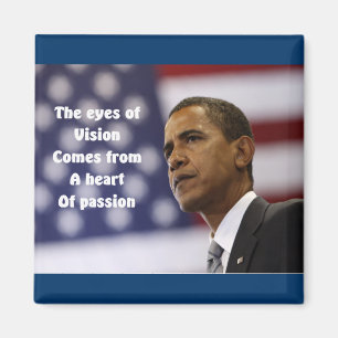 Corazón de Barack Obama con imanes de la pasión