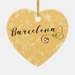 Corazón de Barcelona, ornamento de árbol de Navida