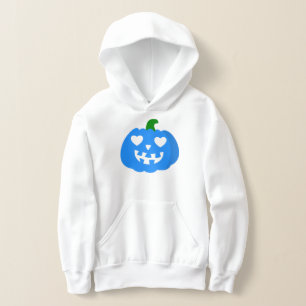 corazón de calabaza de halloween azul jack-o-lante