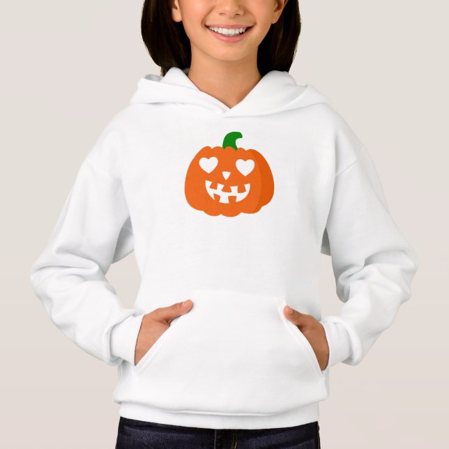 corazón de calabaza de Halloween naranja jack-o-la (Anverso)