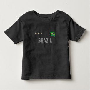 Corazón de camiseta de hinchas de fútbol de Brasil