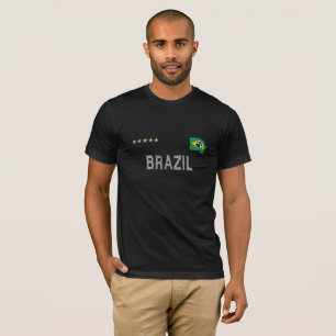 Corazón de camiseta de hinchas de fútbol de Brasil