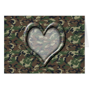 Corazón de camuflaje - Woodland
